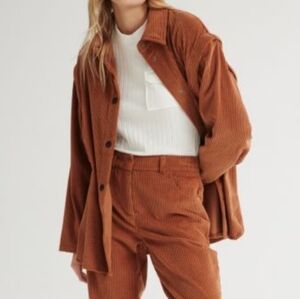 4tailors Rutal Brown Cordurouy Snap On Shirt Size 36/ 6 NwT.